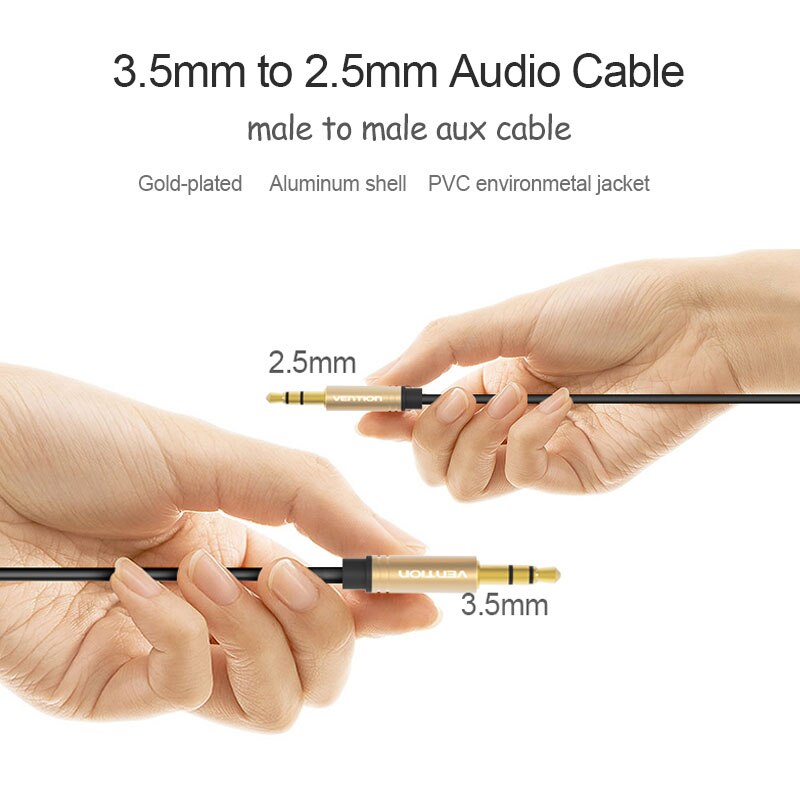 Drag Aux Kabel 2.5-3.5 Audio kabel 3.5mm naar 2.5mm Aux Audio Kabel Voor Auto SmartPhone Speaker moible Telefoon 2.5mm Jack Male