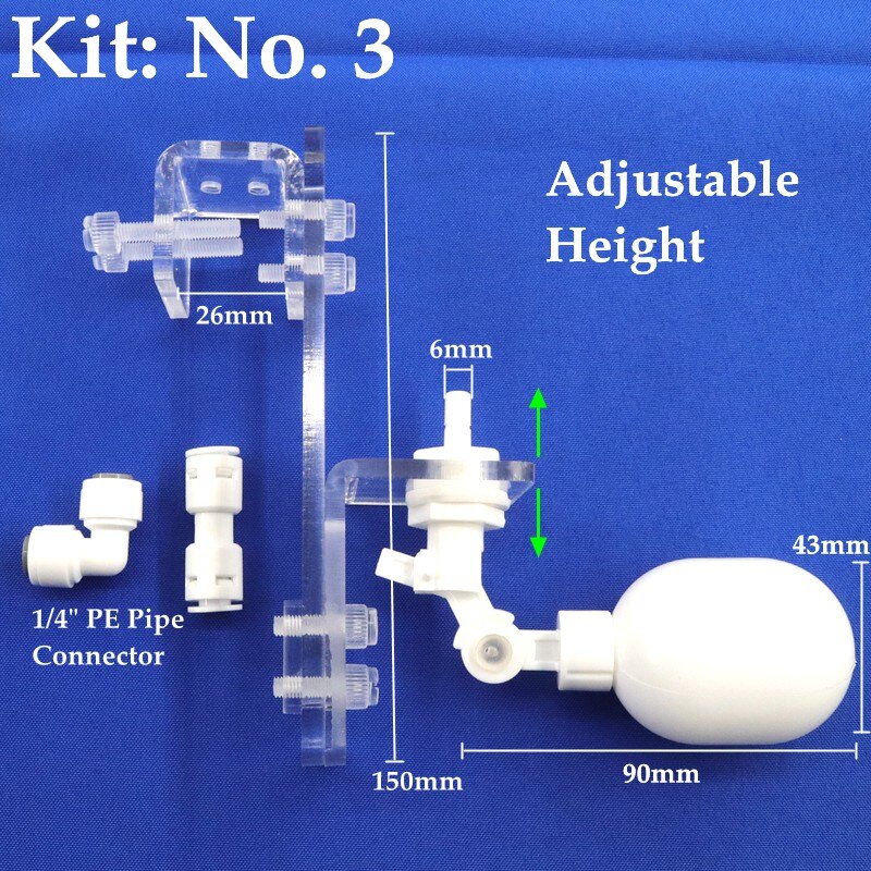 Fish Tank Hydrating Device Kits Automatic Filling Water Floating Ball Valve Aquarium Water Level Control System: Red