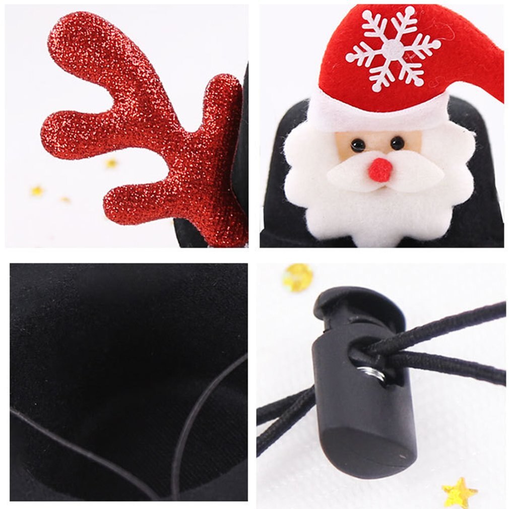 Regulowane błyszczące puszyste poroże łosia rogi kot domowy placki szczeniak czapka świąteczna zwierzę domowe festiwal kapelusz boże narodzenie rekwizyt Cosplay nakrycia głowy