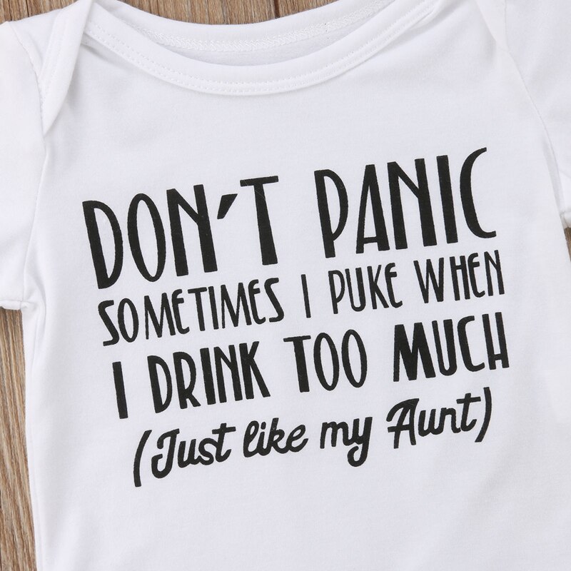 FOCUSNORM śmieszne noworodka niemowlę chłopiec śpioszki dziewczęce Babygrows z krótkim rękawem drukuj lista Playsuit ubrania stroje