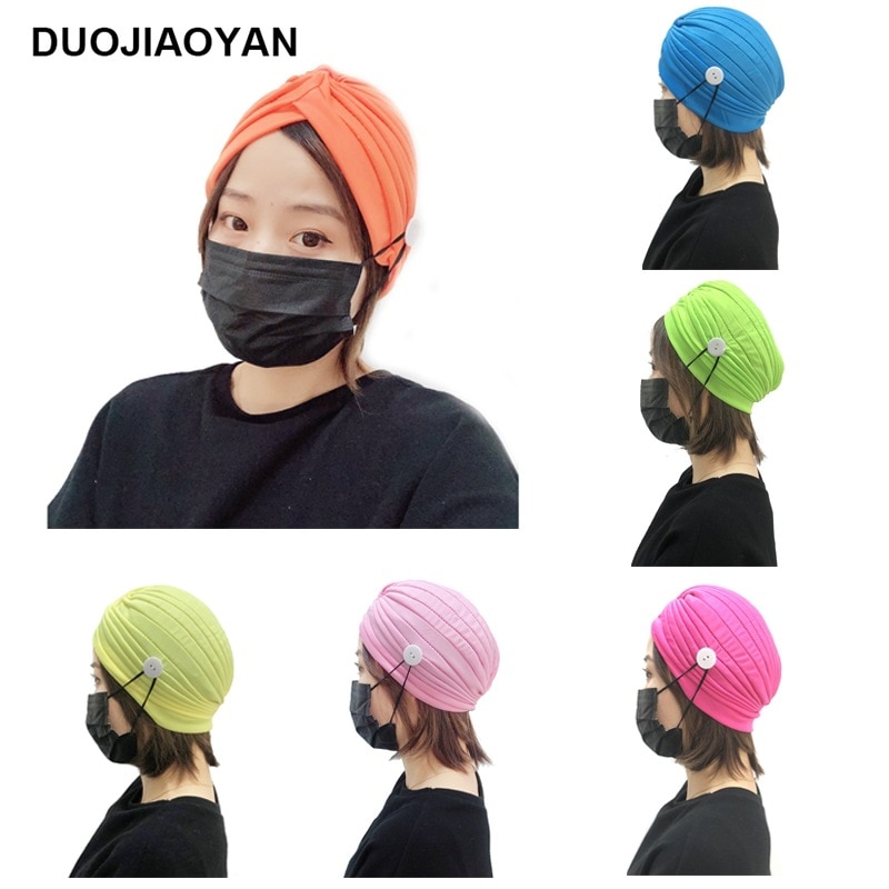 Diadema con botones, soporte para mascarillas, protege tus orejas, accesorios para el cabello, banda para el pelo, Yoga, Opaska, Wlosow