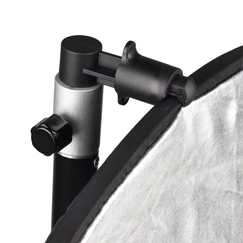 Reflektorbeslag lodret klip til fotografering panelreflektordiffusorbeslag drejelig hovedreflektorarmstøtte