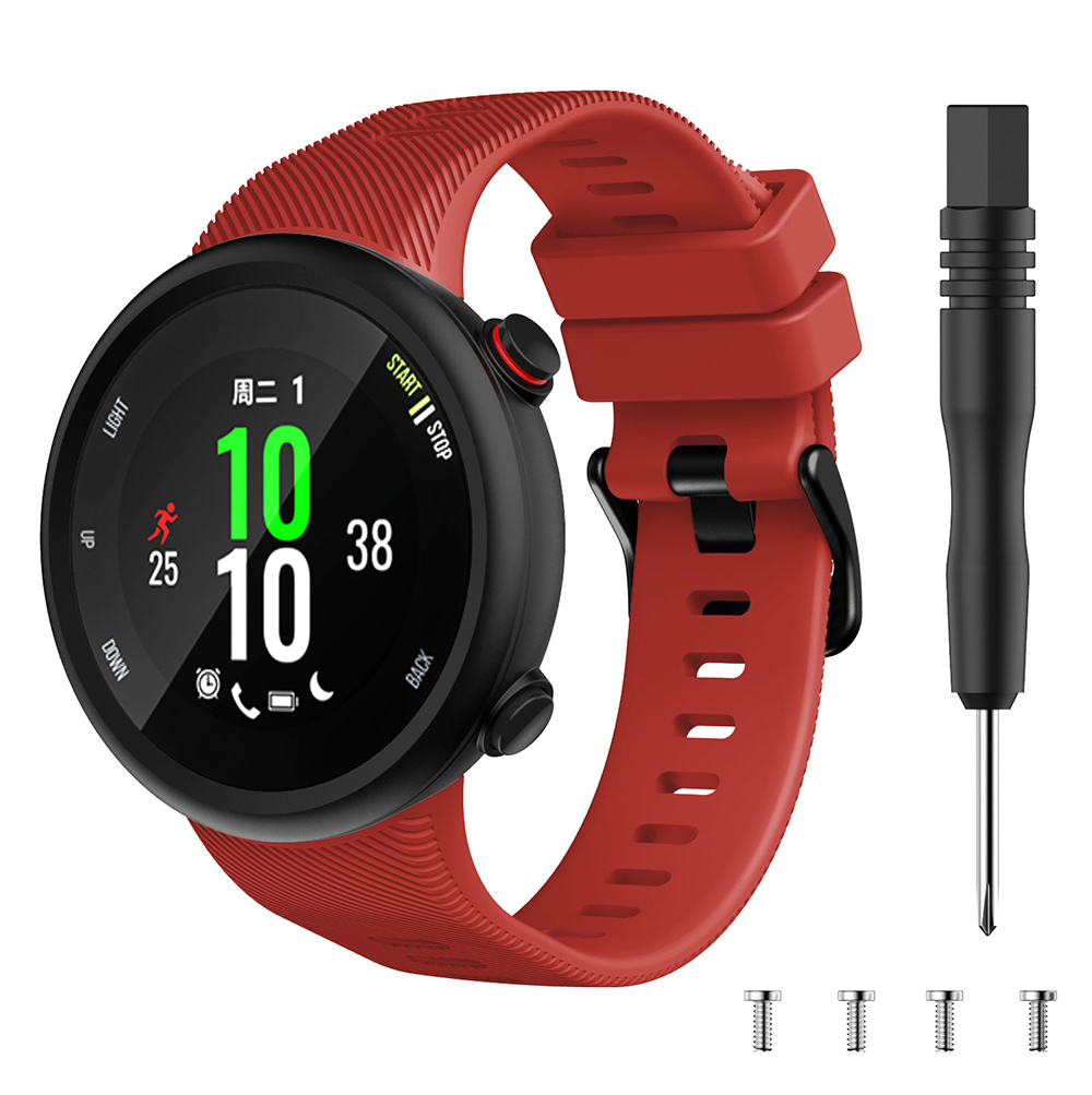 Correa de reloj con herramienta para Garmin Forerunner 45 45S Garmin Swim 2, repuesto de silicona, accesorios para correa de reloj inteligente