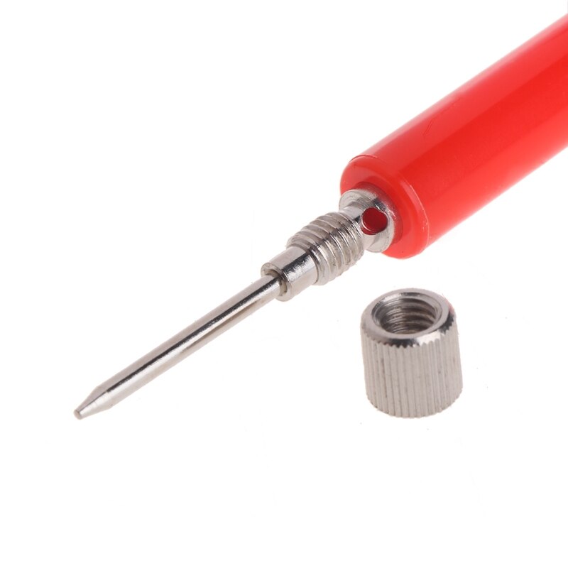 2 Stuks 128 Mm Spring Test Probe Tips Geïsoleerde Test Haak Draad Connector Voor Multimeter Roestvrijstalen Naald Meetsnoeren pin