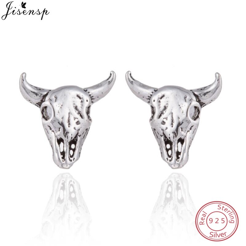 Real 925 Sterling Silver Animal Earrings for Women Minimalist Star Cat Triangle Music Stud Earrings Child Best allergy free: FED081