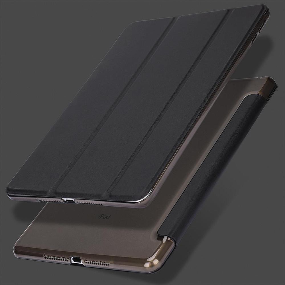 Dunne Case voor iPad 9.7 6th case Funda Ultra slim PU Leather Smart Cover Auto Sleep Cover voor iPad 9.7 case funda: black