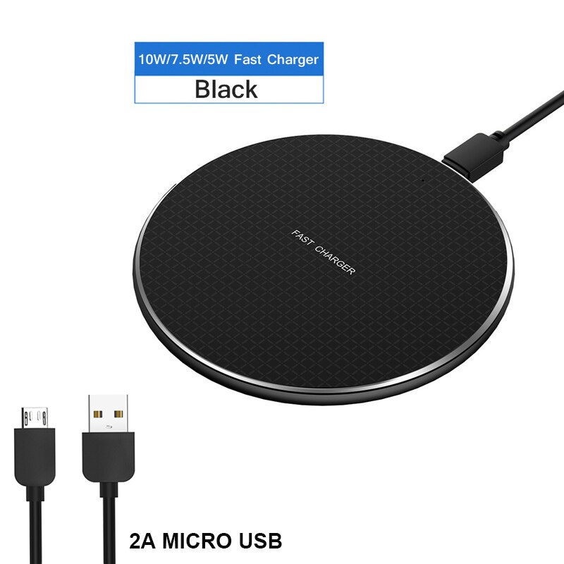 GYSO 15W Wireless Charger for iPhone SE SE 2 for Samsung S8 S9 S10 S20 Note 10 Plus Qi Charging Pad for iPhone 11 Pro Max: Black