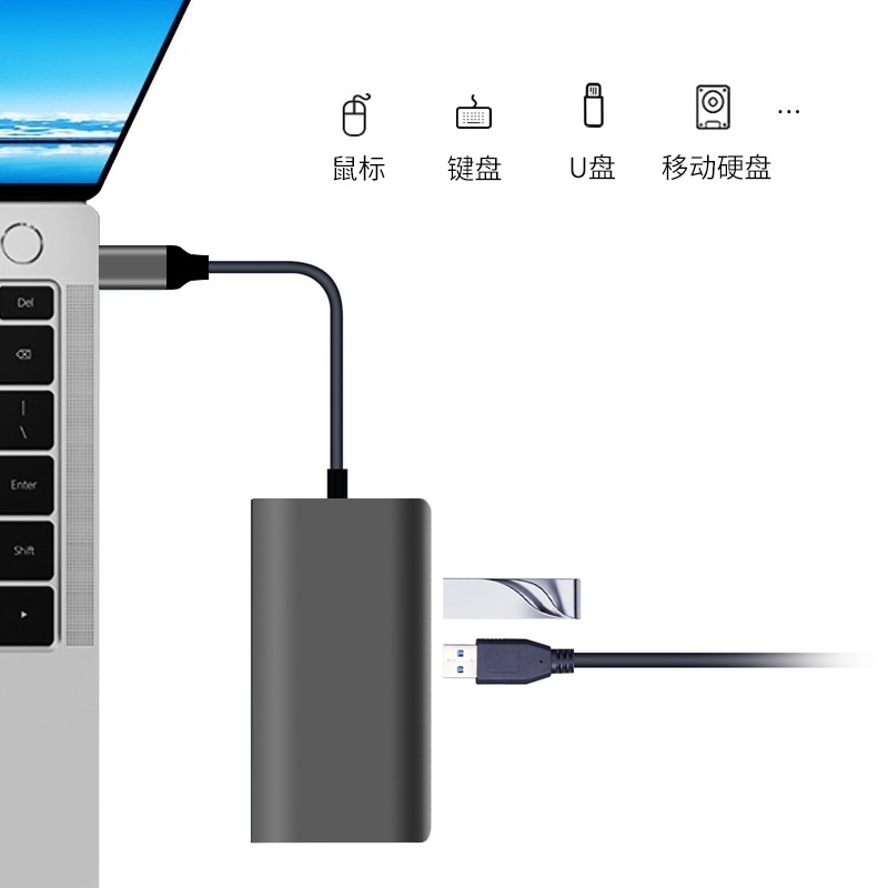 PD dell&#39;adattatore di LAN di Ethernet 3.1RJ45 che carica HUB di alluminio 4K 8-in-1 Docking Station multifunzionale di USB tipo-c a USB 3.1RJ45