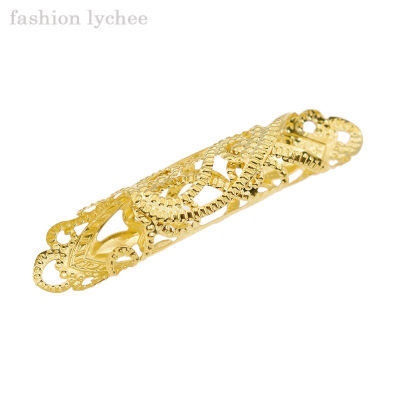 lychee Vintage Tibetaanse Hol Gesneden Metalen Kralen Dreadlock Manchetten Clip Haarverlenging Tool Sieraden