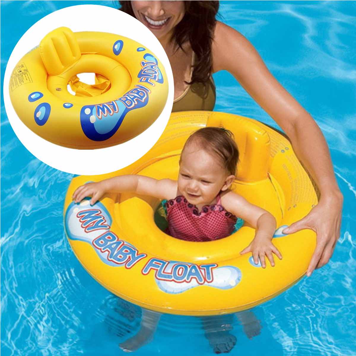 Gonflable sûr bébé anneau de natation piscine infantile piscine flotteur réglable parasol siège bébé bain cercle roue gonflable
