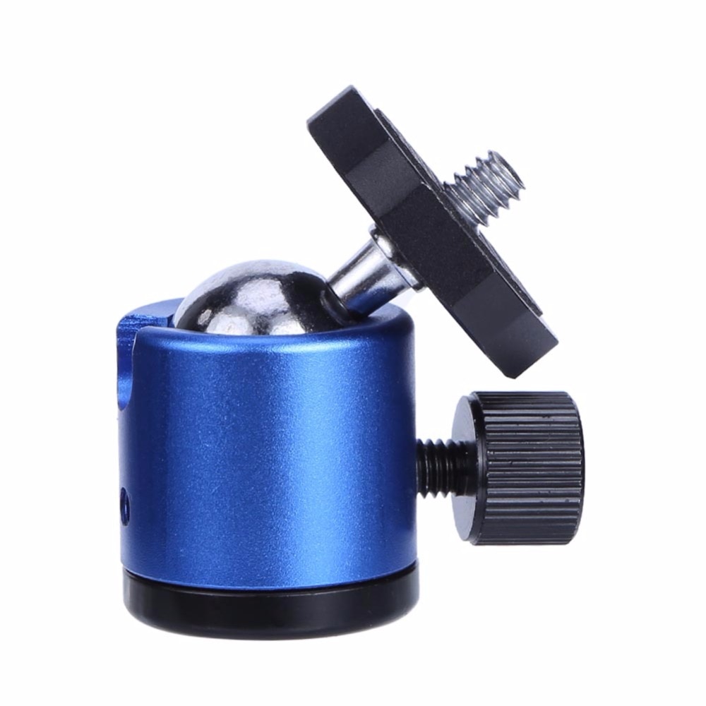 1/4 "tornillo cabeza de bola montaje trípode cabeza Metal trípode Pan Tilt tornillo adaptador para cámara trípode Flash DSLR videocámara