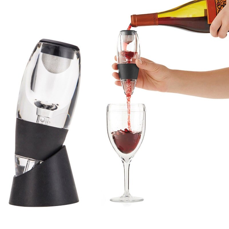 Wijn Beluchter Decanter Filter + Rode Witte Wijn Flavour Enhancer En Stand