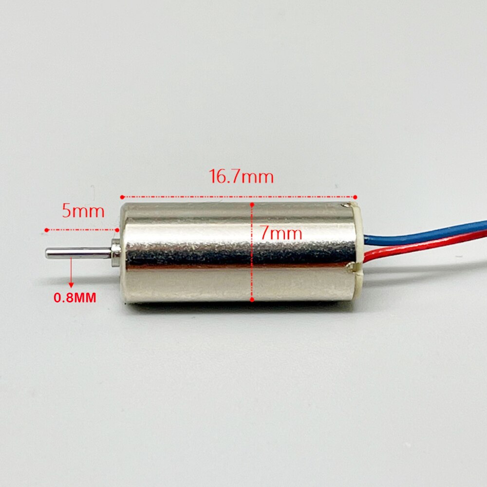2 sztuk mikro 716 silnik bezrdzeniowy DC 3.7V 6V 7.4V 9700-19000RPM 7mm * 6mm mały silnik elektryczny silny wał magnetyczny średnica 0.8mm