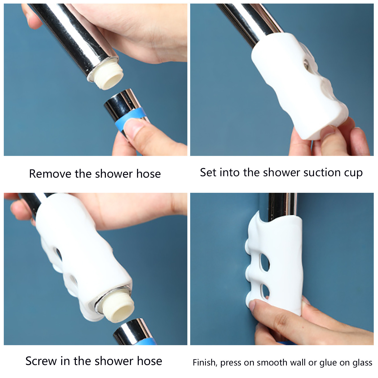 Douchekop Siliconen Gratis Perforatie Gratis Stickers Douche Houder Base Douche Montagebeugels