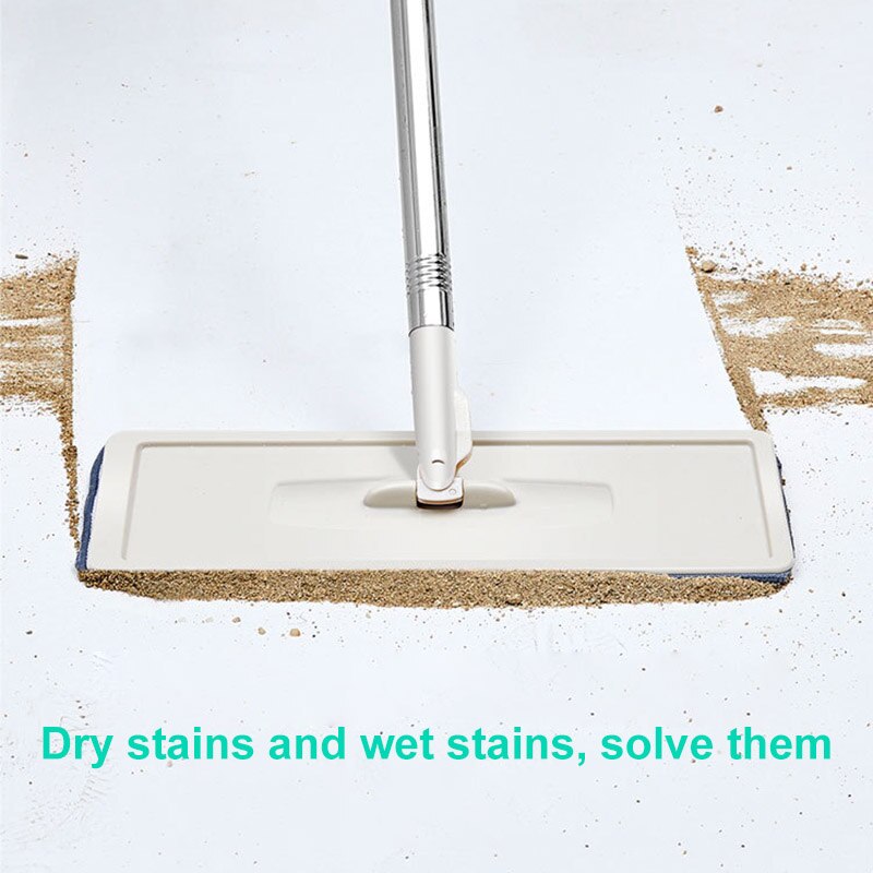 Microfiber Flat Floor Mop and Bucket Set Home Floor Cleaning System with Washable Flat Fiber Mop Pads MSU88