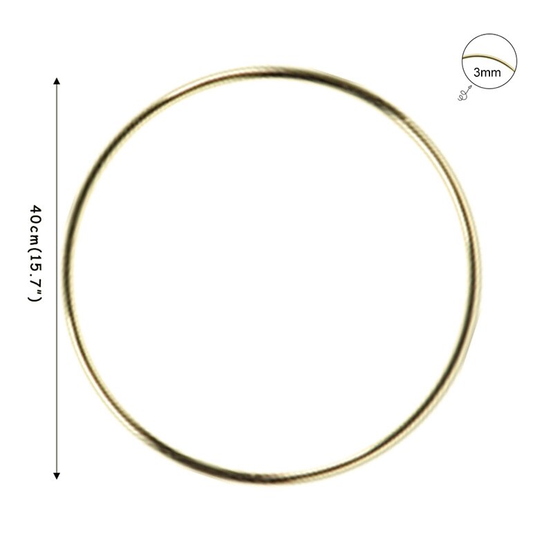 Dekorativ gylden metalring krans bryllup brudebad familie fest dekoration fangst dekorativ ring: G