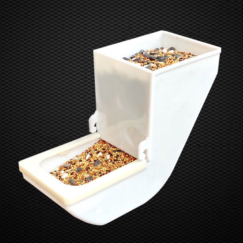 Bird Feeder Automatic Parrot Feeder Cage Accessories Pigeon Seed Food Container 11UA