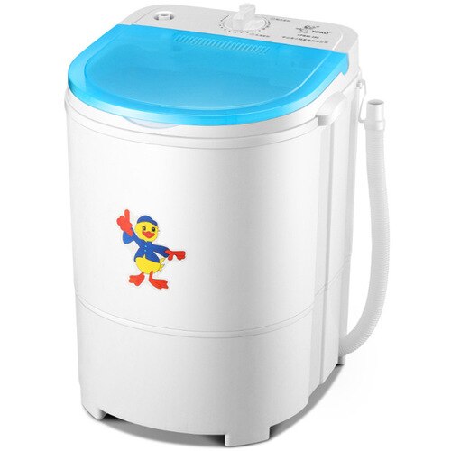 Household Drainage Small Washing Machine Top-opening Mini Baby Diaper Washing and Washing Machine ABS+High Temperature Motor: White / CN