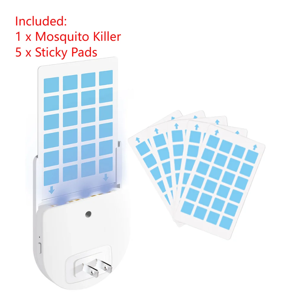 Flygande insektsfälla uv-lockmedel plug-in myggdödare fruktflugor fluginsektsfångare giftfri klibbig fälla med nattlampa: Mörk khaki