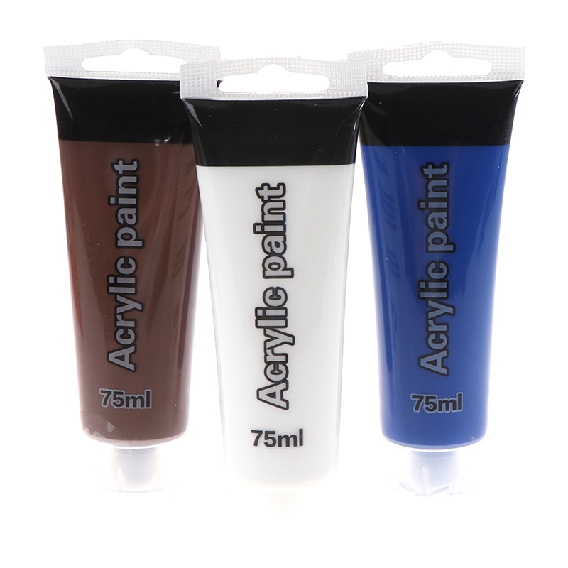Arts 75ml acrylique tuyau mur peinture tissu peinture pour vêtements Textile ongle Fiber Pigment acrylique peintures grand Art fournitures artisanat