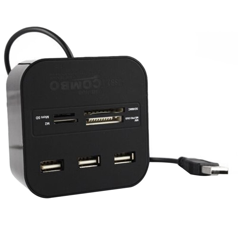 USB HUB 2.0 3 Ports TF Card Reader Slot USB Combo Multi All-in-One USB Splitter Cables for Laptop Computer