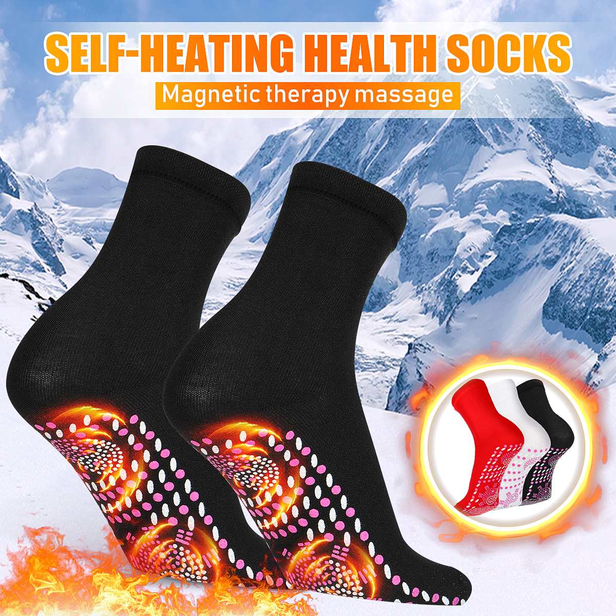 1 Paar Magnetische Therapie Sokken Toermalijn Self-Verwarming Sokken Voor Mannen Vrouwen Winter Warm Outdoor Anti-Bevriezing Warmer voeten Sokken