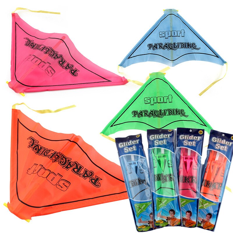 Funny Colorful DIY Kite Assembling Hand Launch Glider Set Interact Kite Flying Entertainment Toys for Childs Outdoor Sports