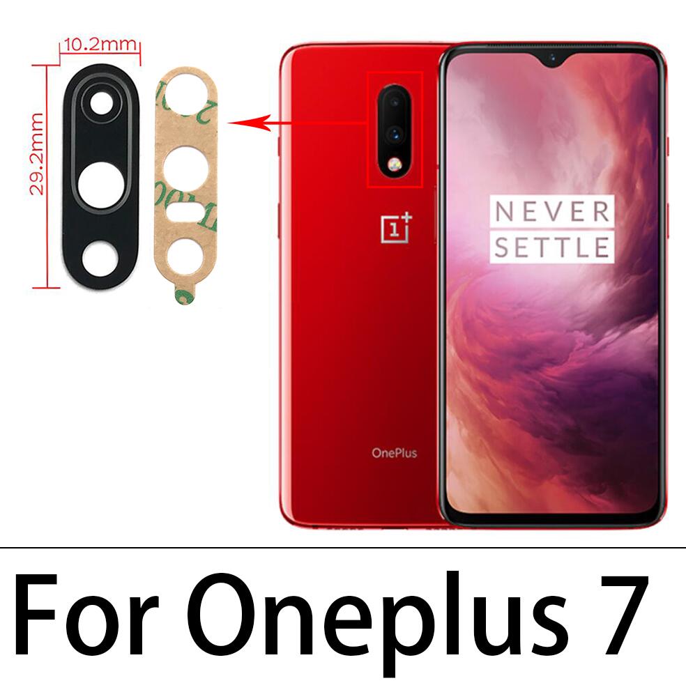 Glass Lens With Glue Sticker For Oneplus 5 5T 6 6T 7 7T 8 8T Pro Nord 9 Pro Nord 100 Camera Glass Lens With Repair Parts: For Oneplus 7