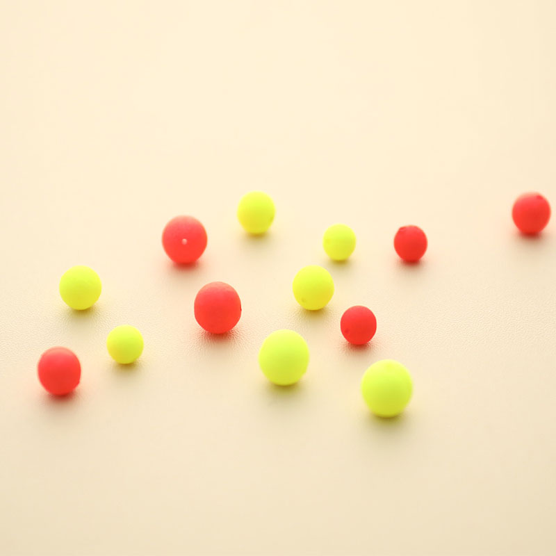50pcs Floating Bobbers Fishing Fluorescent Drift Ball Fishing Float Foam Balls Fishing Accessories EVA Foam