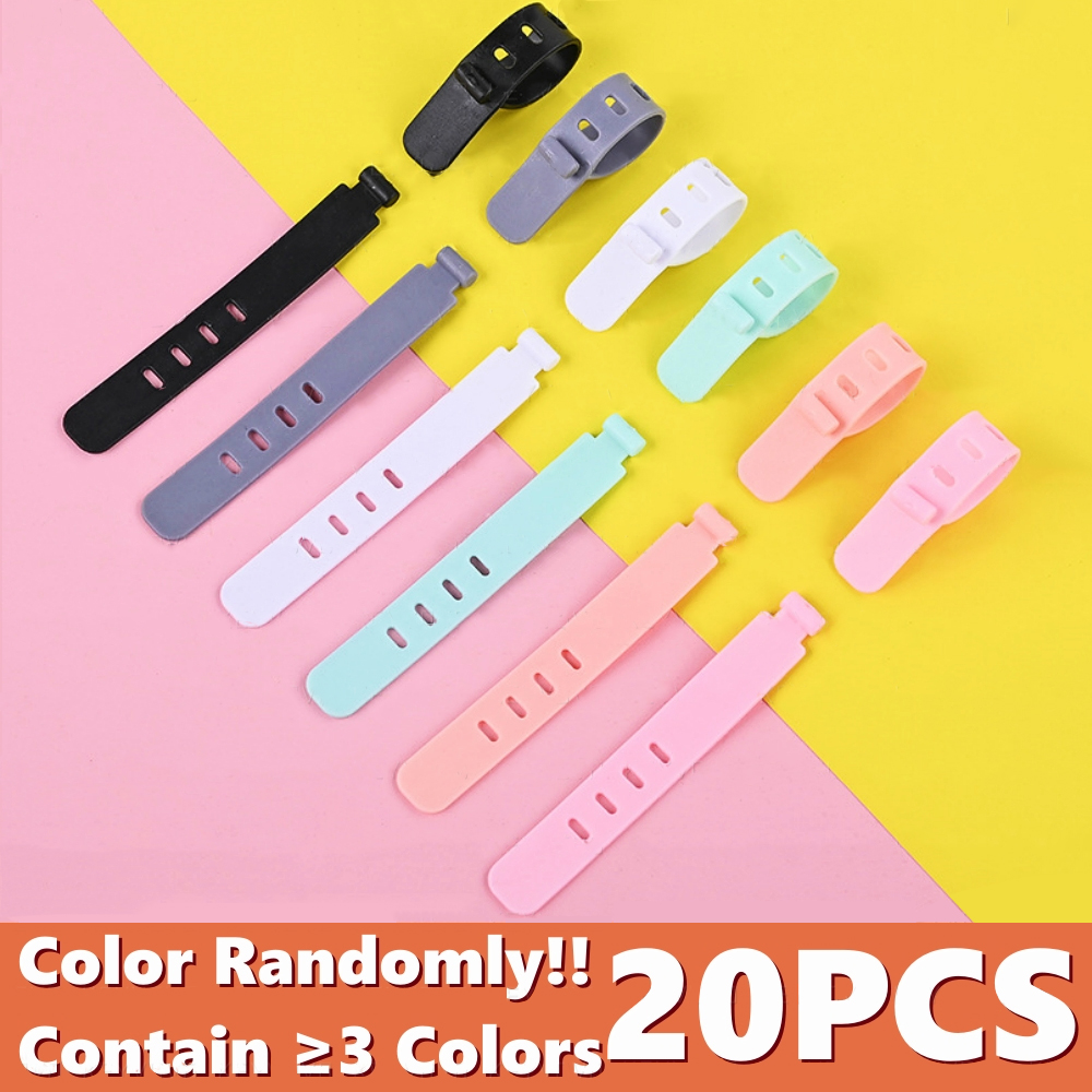 Cable Winder Cord Clip USB Wire Strap Ties 4 Holes Silicone Tie Earphone Cable Protectors Wire Wrapped Cord Line Cable Organizer: GRAY