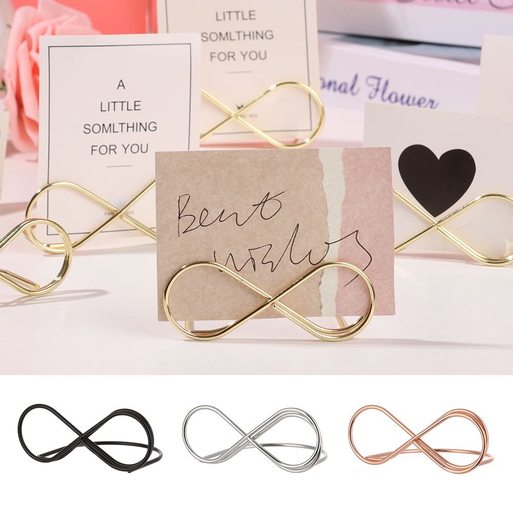 Wedding Desktop Decoration Table Numbers Holder Metal Picture Cards Display Stand Photos Clips Romantic Menu Memo Clips
