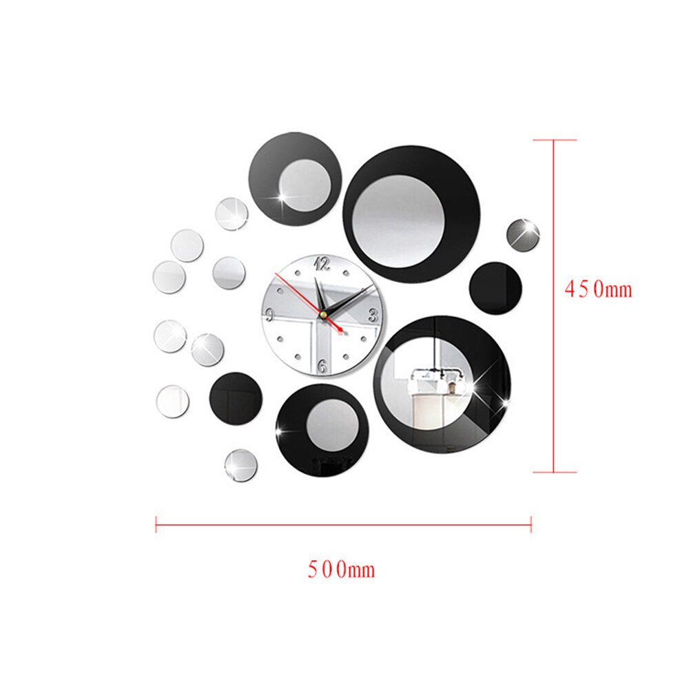 3D horloge murale miroir Stickers muraux grandes horloges de cuisine décoratives autocollants acryliques auto-adhésif suspendus montre décor salon