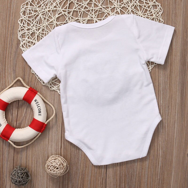 Pasgeboren Baby Jongen Meisje Baard Daddy Letters Grappige Baby Kleding Bodysuit Jumpsuit Zomer Casual Outfits