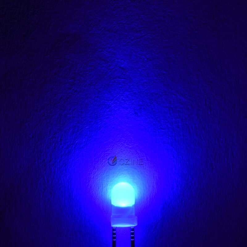 1000pcs/bag Czinelight Color Lens Emitting Light Bead 3mm Led Diode Red Yellow Blue Green Orange White: Blue