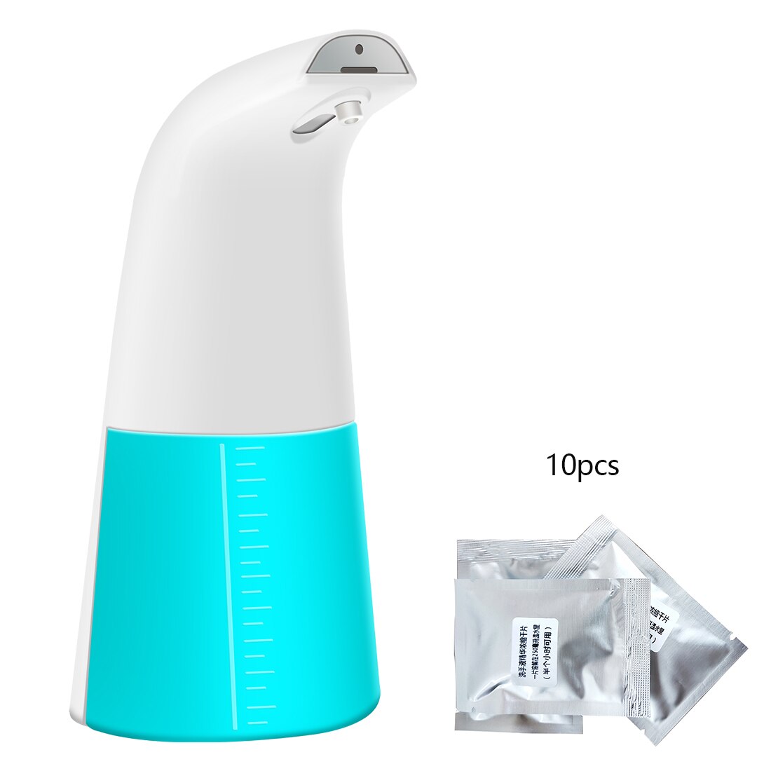 250ml Automatic Touchless Induction Hand Washer Induction Foam Soap Dispenser Intelligent Sensor Liquid Soap Washing Dispenser: White USB and 10pcs