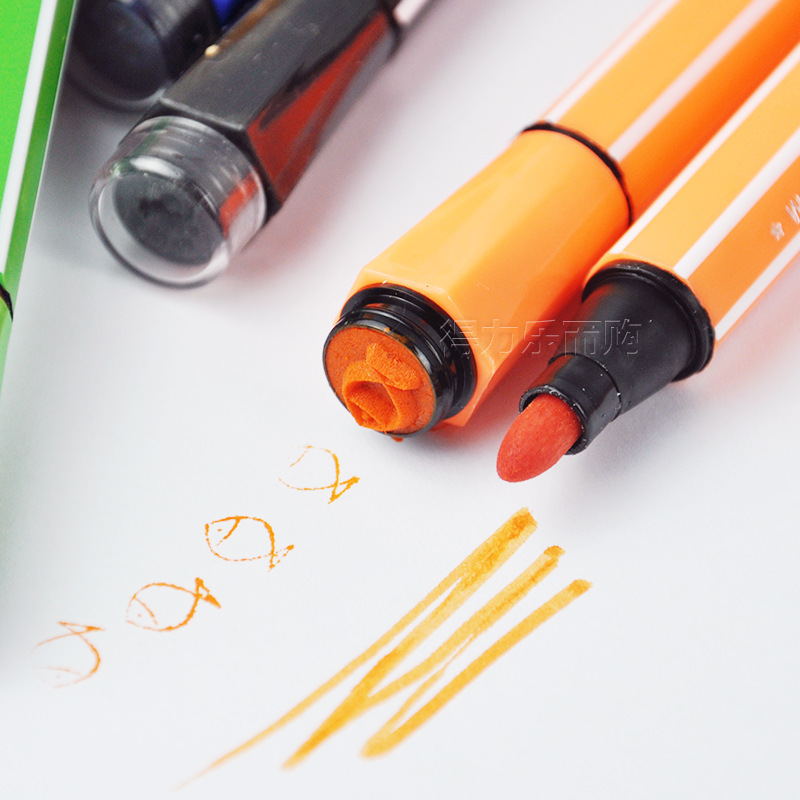 Søde børn tegning penne stempel børn forsegling vaskbar akvarel pen graffiti kunst maleri maleri pen 12/18/24/36 farve sæt