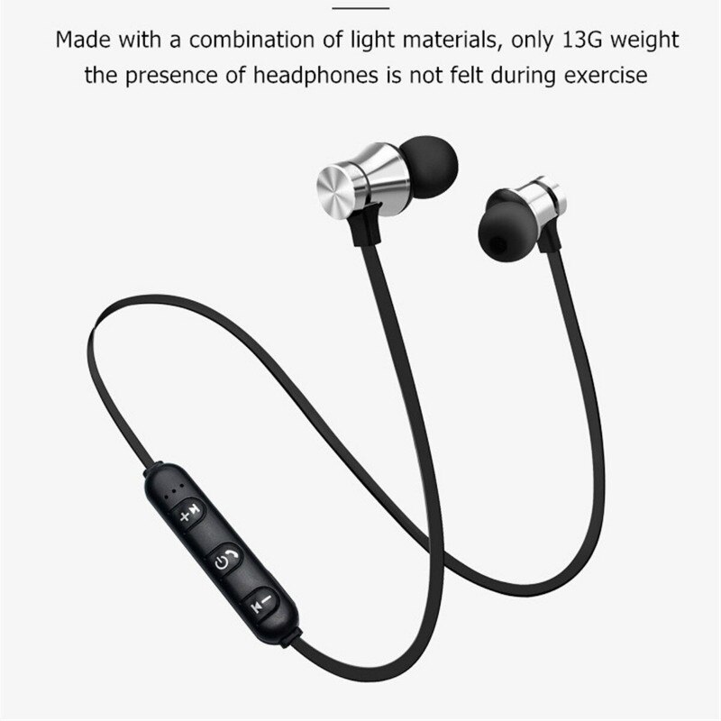 Draadloze Magnetische Bluetooth 4.2 Headset Sport Oordopjes Headset Met Microfoon Voor Iphone Samsung Huawei