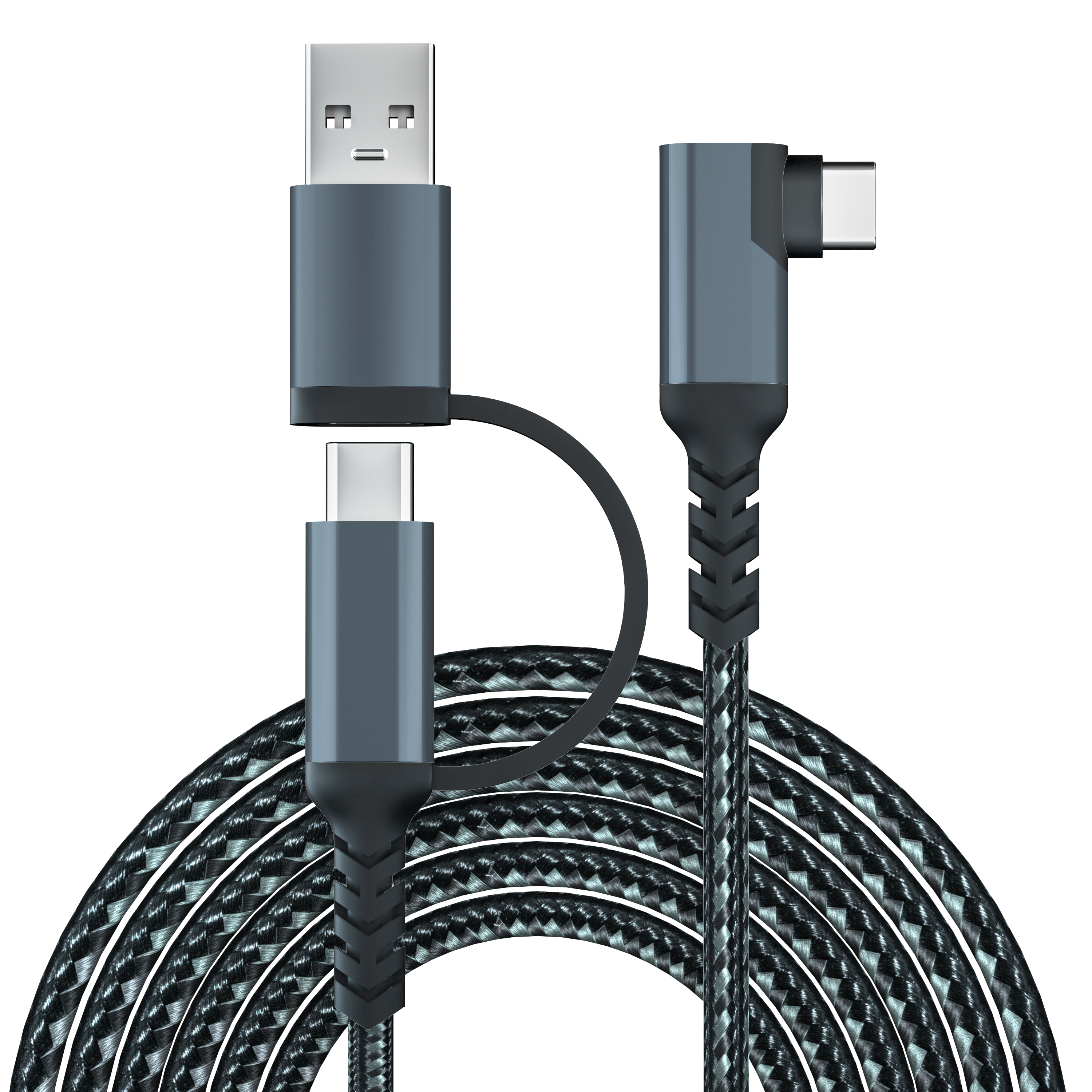 Voor Oculus Quest 2 Link Kabel 6M Usb 3.2 Gen 1 Snel Opladen Kabels Voor Quest2 Vr Data Transfer snelle Lading Vr Headset Accessoire: 2 in 1 cable 5M