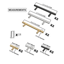 12 Pcs Metal Handles For Tray Resin Stainless Steel Hardware Handles With Screw Sets Drawer Kitchen Cabinet Door
