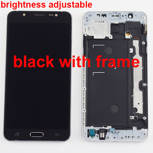 For Samsung Galaxy J7 LCD J710 SM J710F J710FN J710M J710H J710A DS LCD Display + Touch Screen Digitizer Assembly Frame: Black with frame