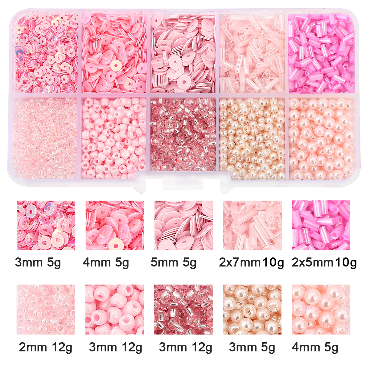 Tsjechische Crystal Glas Zaad Kralen Sequin Kit Charmes Alfabet Kralen Doos Voor Sieraden Maken Diy Armbanden Ringen Oorbel Zak Schoenen set