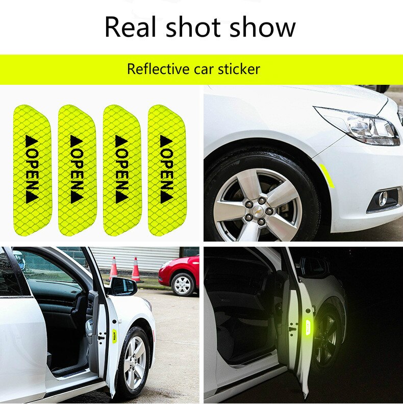Car Door Safety Warning Reflective sticker for Volvo V40 V50 V60 V70 S40 S60 S60L S70 S80 S90 XC40 XC60 XC70 XC80 XC90