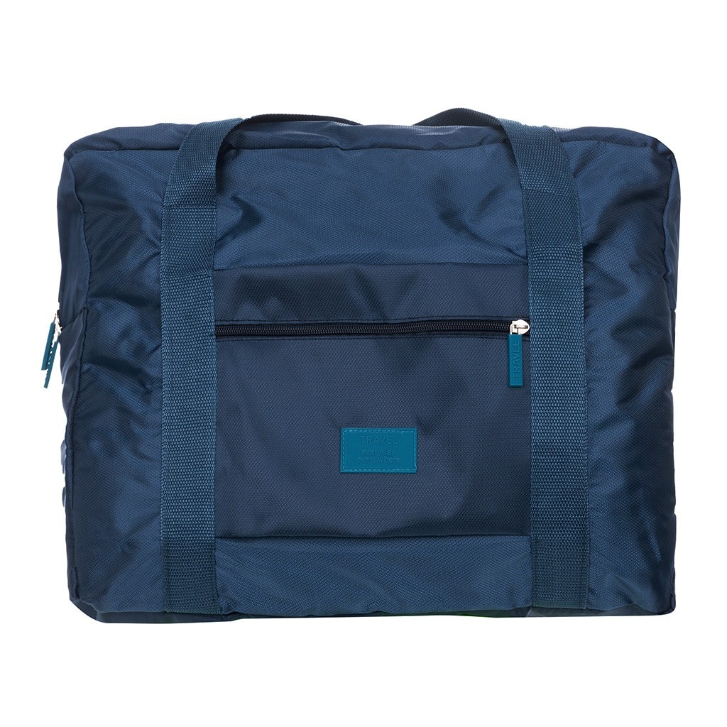 Kvinder foldbar vandtæt rejsehåndtaske kuffert opbevaringspose stor kapacitet skuldertasker rejsetaske bolsas #yj: Mørkeblå