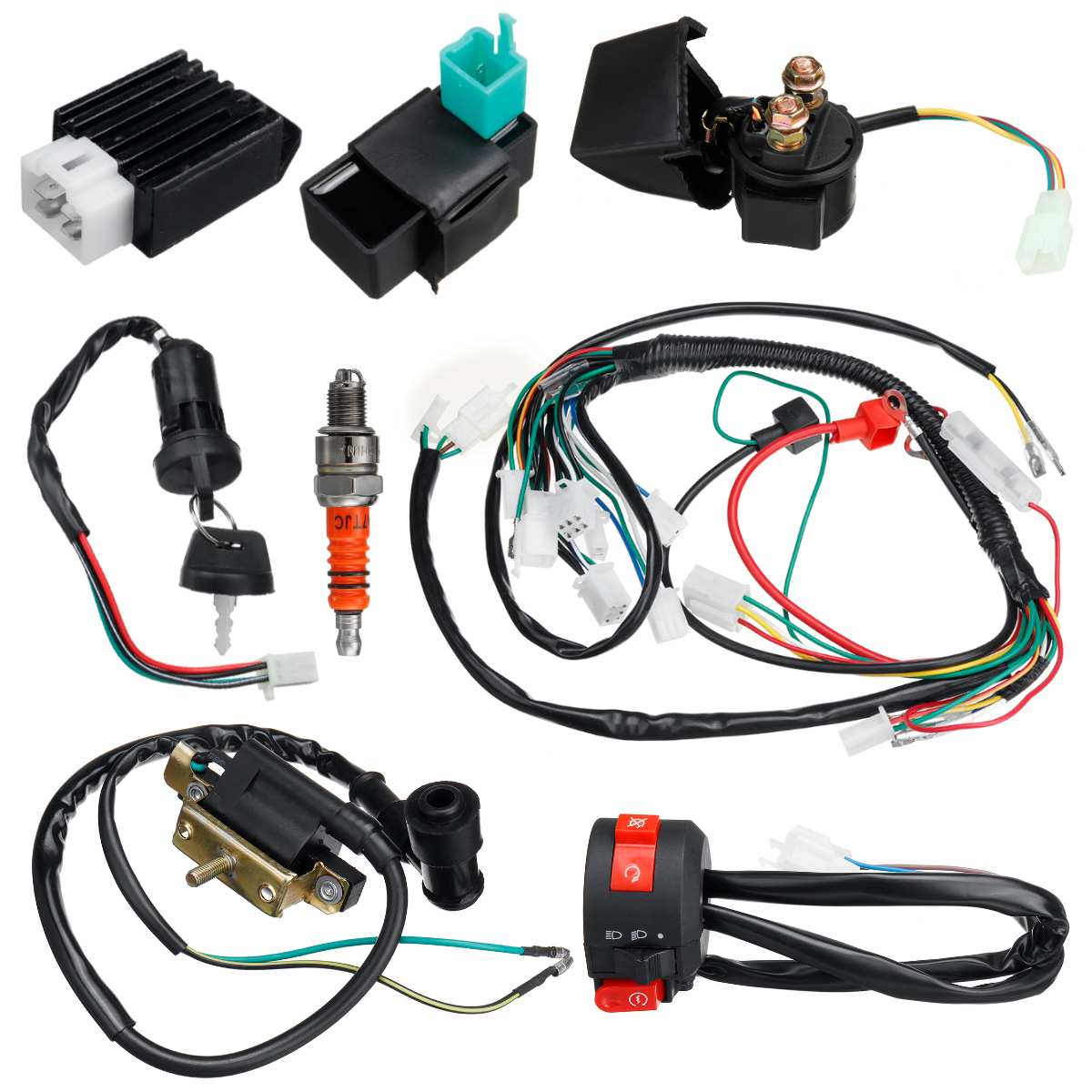 Bobina CDI per Cablaggio Elettrico Completo GY6 150CC ATV Quad Go Kart
