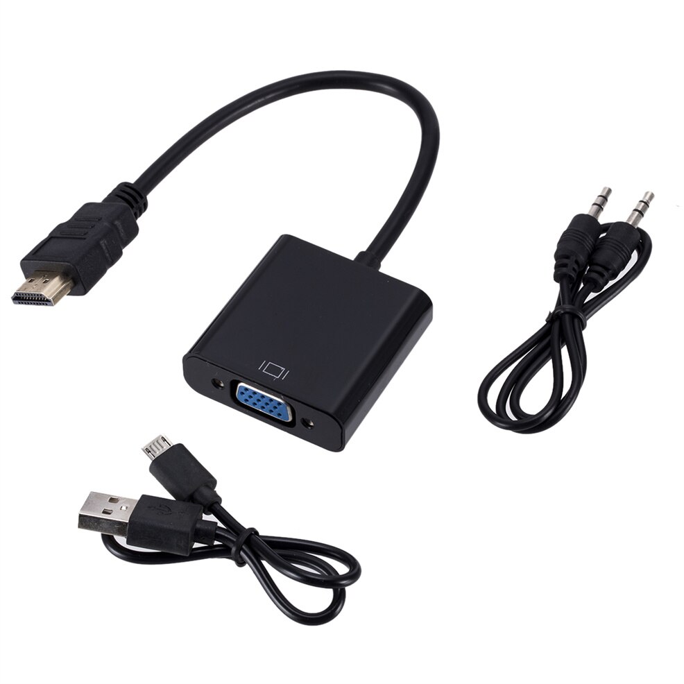 1080P Hd Hdmi Naar Vga Kabel Converter Met Audio Voeding Hdmi Male Naar Vga Female Converter Adapter Voor tablet Laptop Pc Tv: C