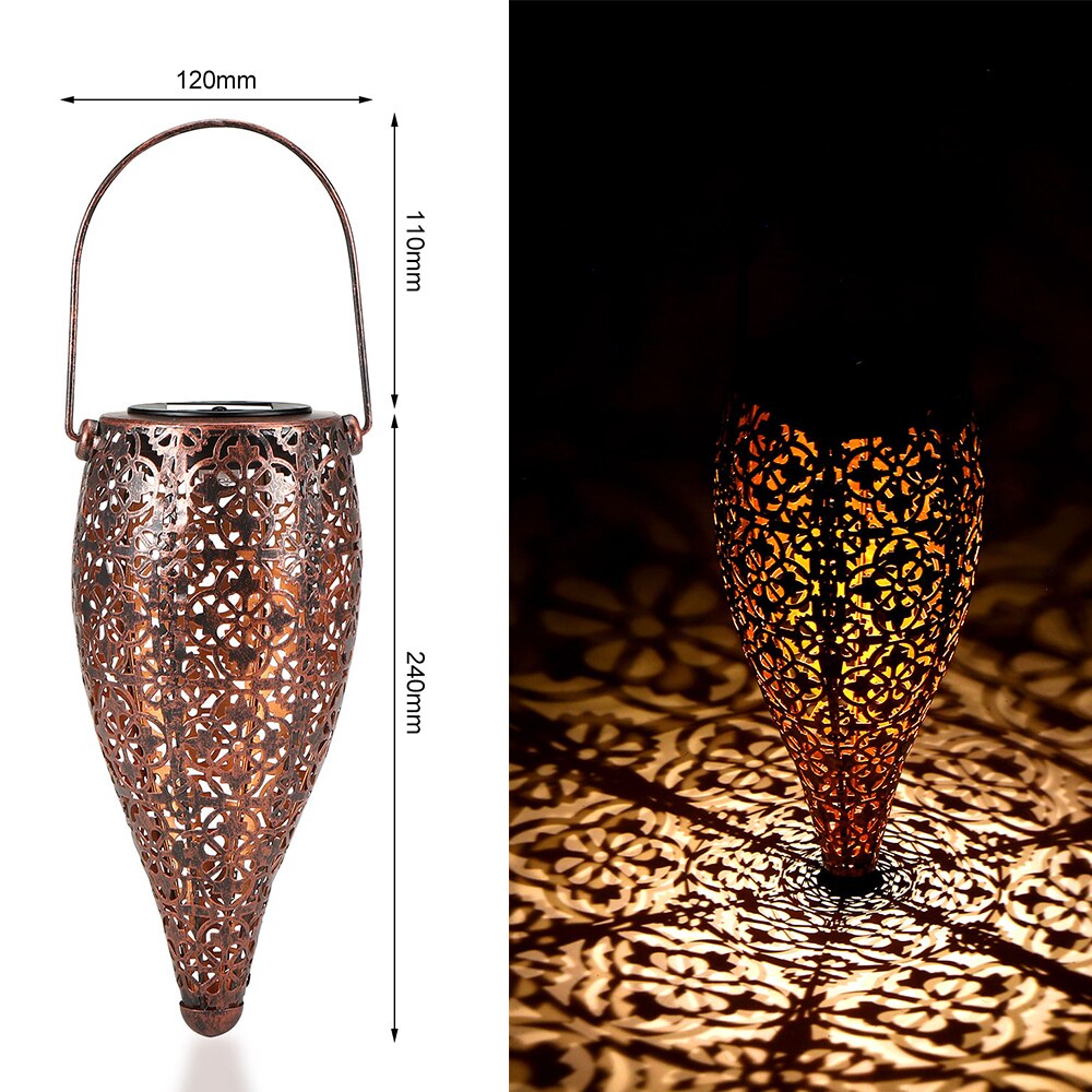 Tomshine Outdoor Hanging Lamp Solar Power Energy LED Lantern Light IP44 Water Resistance for Patio Garden Courtyard Pathway: type 6