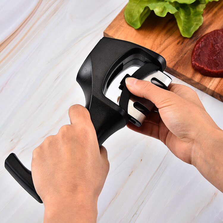 manual quick sharpener, household fixed angle sharpener, three-stage multi-function sharpener, kitchen tool