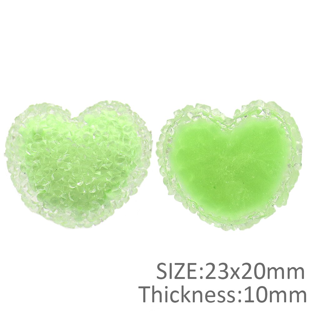 10 pièces coloré amour coeur plein diamant acrylique 3D résine nœud papillon bricolage accessoires Scrapbooking artisanat à la main, 10Yc11339: 1105855003