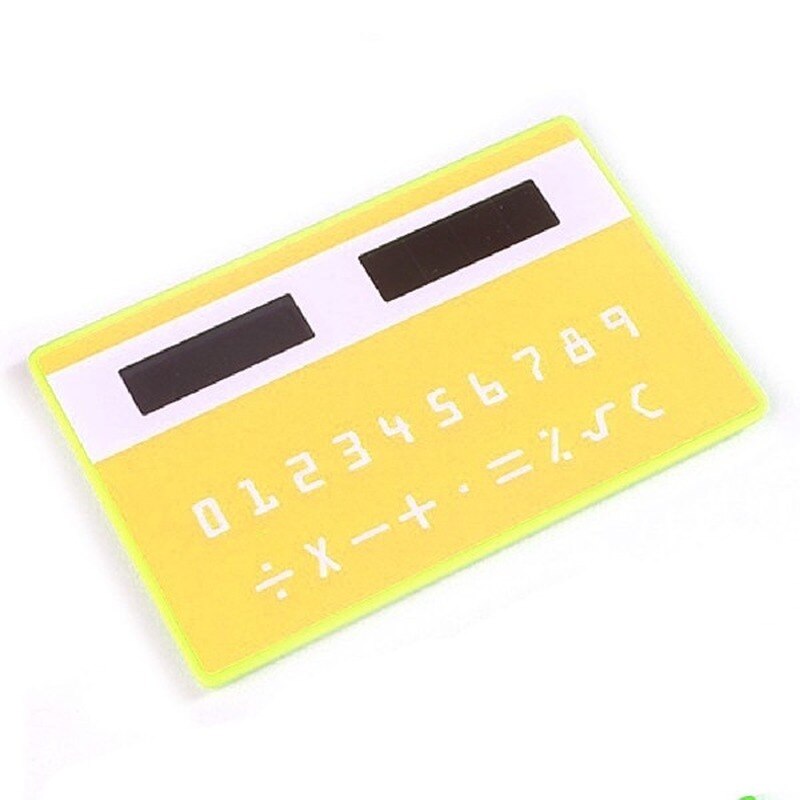 Moonbiffy 1pc stationery card portable calculator mini handheld ultra-thin Card calculator Solar