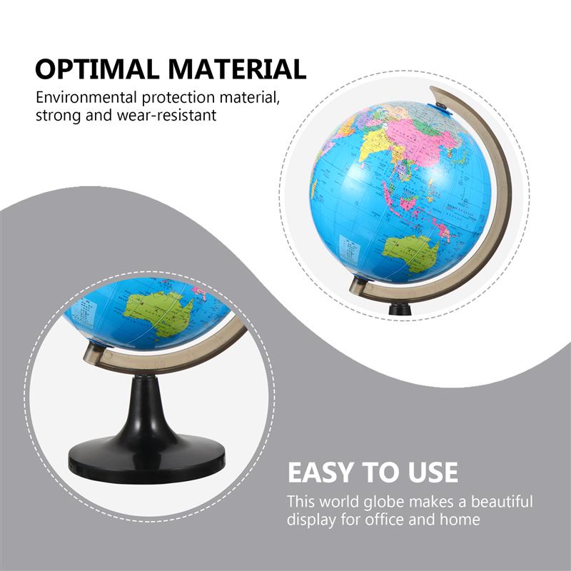 1pc Educational World Globe with Stand Adults Desktop Geographic Globes